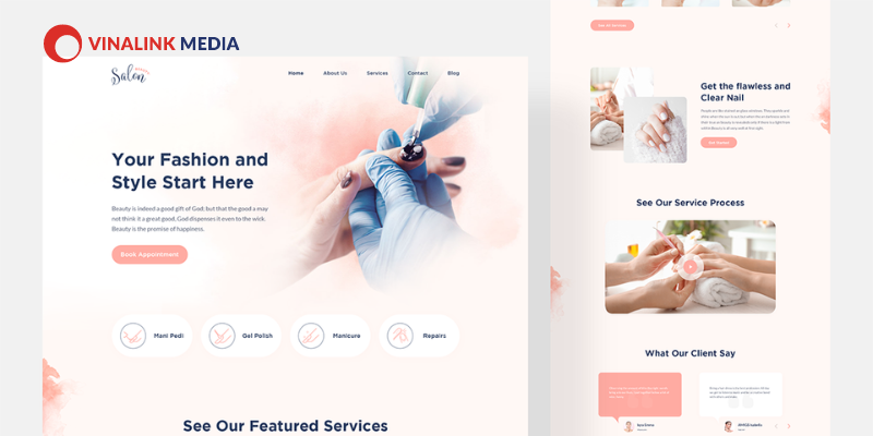 Mẫu Landing Page bán hàng mỹ phẩm, làm đẹp mới nhất